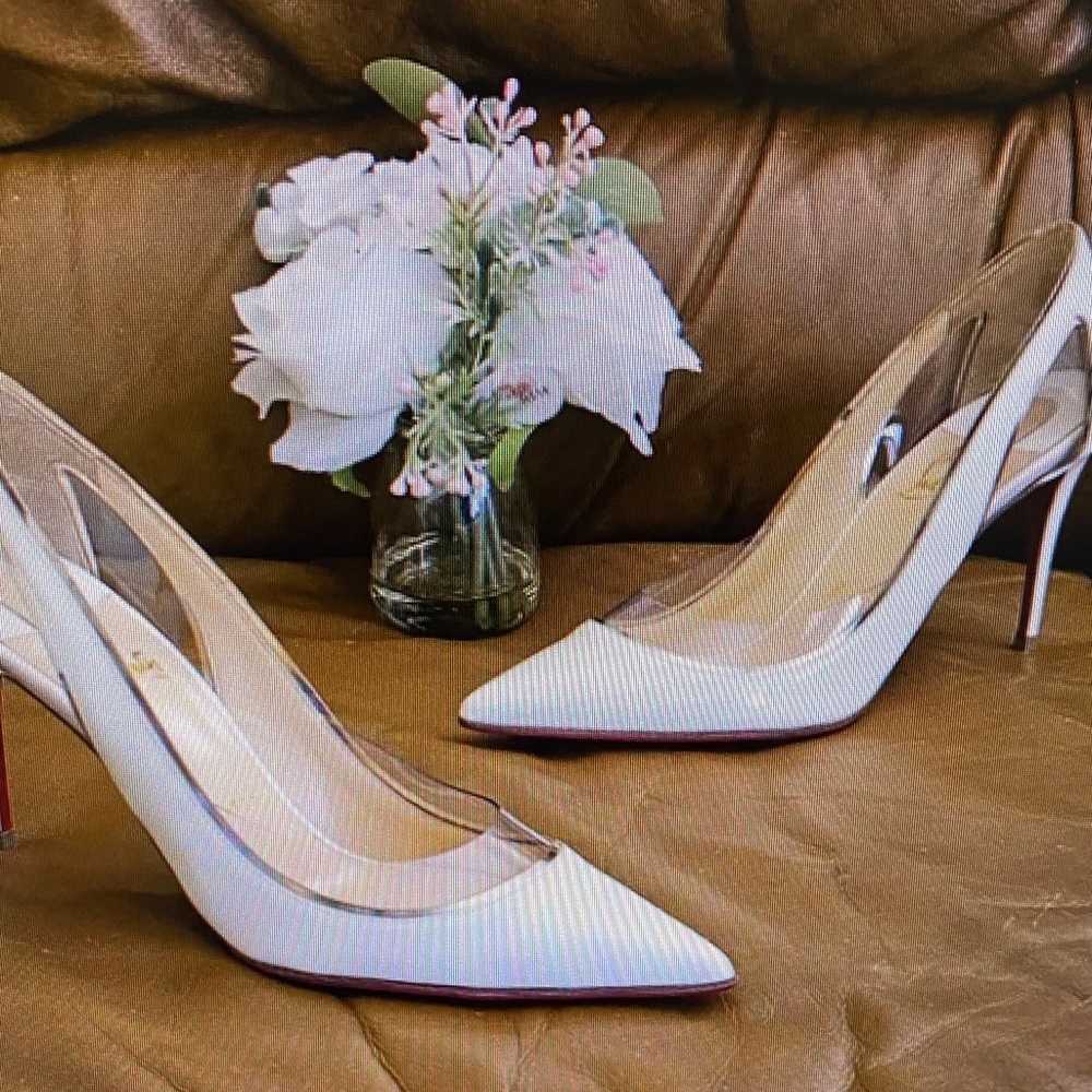 Elegant White Transparent Heels